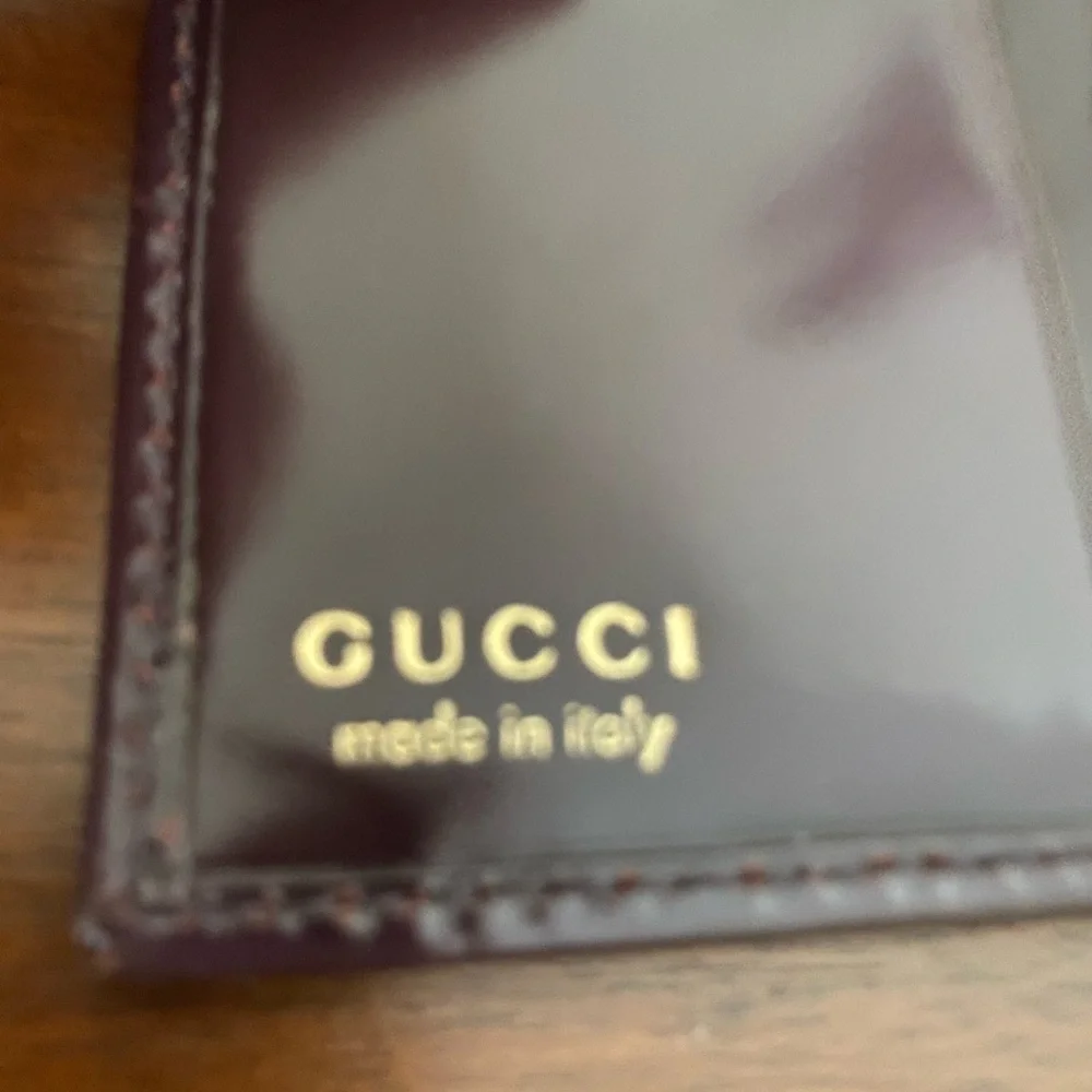 Vintage Gucci Tom Ford Era Purple Patent Leather Double-Sided Bifold Wallet - Picture 5 of 8